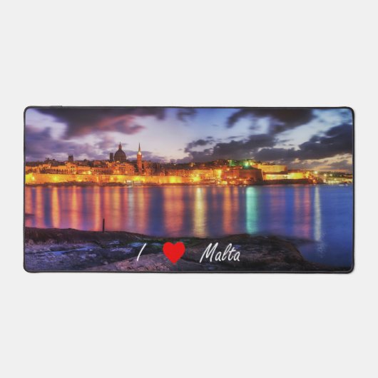 I Liebe Malta Desk Mat Schreibtischunterlage (Vorderseite)