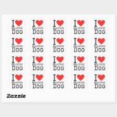 I Liebe maltesischer Hund Quadratischer Aufkleber (Blatt)