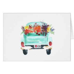 "I Liebe Mama" Blume LKW Druckkarte