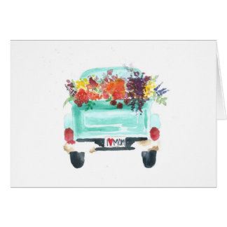 "I Liebe Mama" Blume LKW Druckkarte