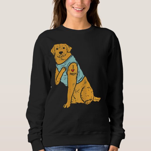 I Liebe Mama Golden Retriever Labrador Hunde Fraue Sweatshirt (Vorderseite)