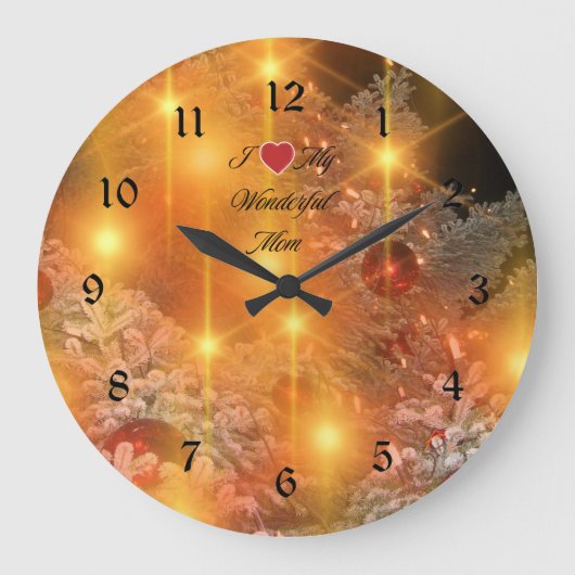 I Liebe Mama, Goldene Weihnachten, Große Wanduhr (Vorderseite)