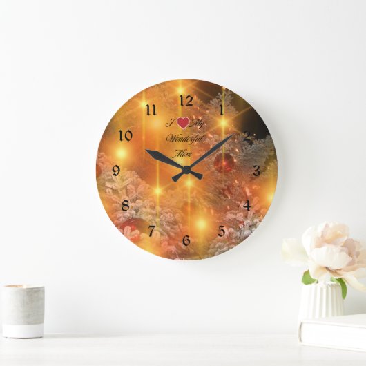 I Liebe Mama, Goldene Weihnachten, Große Wanduhr (Zuhause)