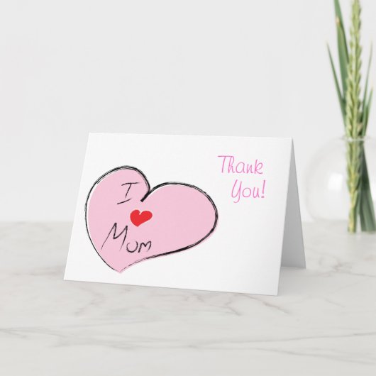 I LIEBE MAMA KARTE (Vorderseite)