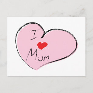 I LIEBE MAMA POSTKARTE