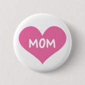 I Liebe-Mama-Rosa-Abzeichen-Button-Knopf Button (Vorderseite)