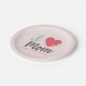 I Liebe Mama Rosa Pappteller (Schrägansicht)