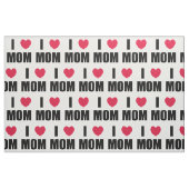 I Liebe Mama - Rotes Herz - Schwarzer Text Stoff (Fat Quarter (45,7 x 55,9 cm))