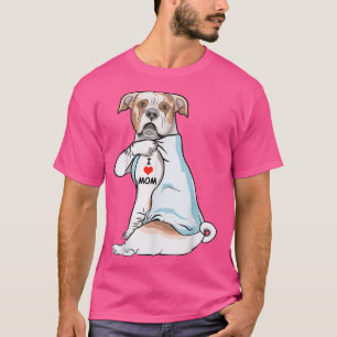 I Liebe Mama Tattoo American Bulldog Mother Day Gi T-Shirt