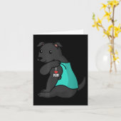 I Liebe Mama Tattoo Black Dog Mutter Karte (Gelbe Blume)
