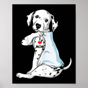 I Liebe Mama Tattoo Dalmatiner Mama Hund Lover Fra Poster