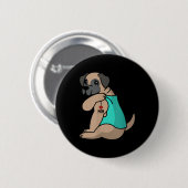 I Liebe Mama Tattoo English Mastiff Mutter Hund Button (Vorne & Hinten)