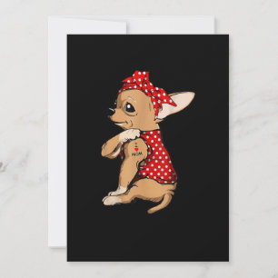 I Liebe Mama Tattoo Funny Chihuahua Hund Trageband Ankündigung