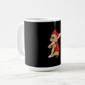 I Liebe Mama Tattoo Funny Chihuahua Hund Trageband Kaffeetasse (Vorderseite Links)