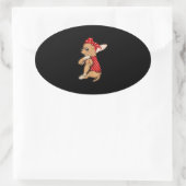 I Liebe Mama Tattoo Funny Chihuahua Hund Trageband Ovaler Aufkleber (Tasche)