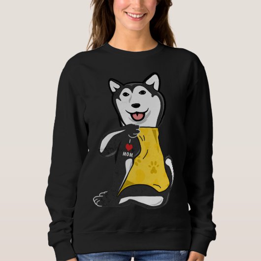 I Liebe Mama Tattoo Husky Sweatshirt (Vorderseite)