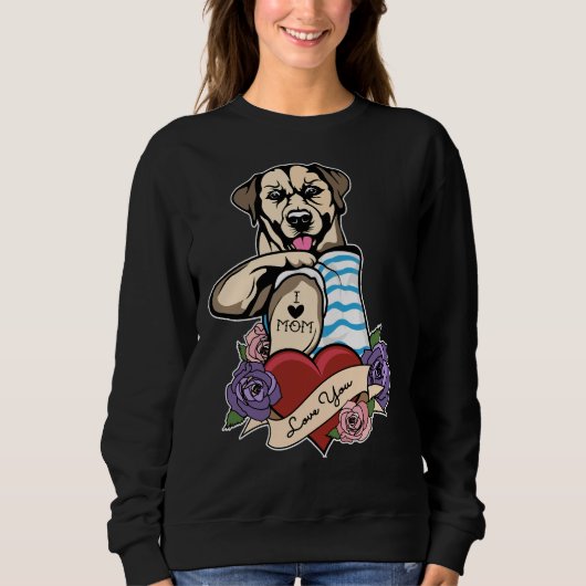 I Liebe Mama Tattoo I Labrador Retriever Mama Sweatshirt (Vorderseite)