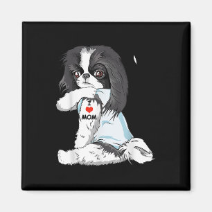 I Liebe Mama Tattoo Japanisch Kinn Mama Dog Lover  Magnet