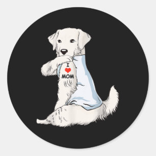 I Liebe Mama Tattoo Kuvasz Mama Hund Lover Frauen Runder Aufkleber