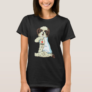 I Liebe Mama Tattoo Lhasa Apso Mama Hunde Frauen T-Shirt