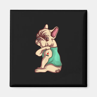 I Liebe Mama Tattoo Lover Funny French Bulldog Ges Magnet
