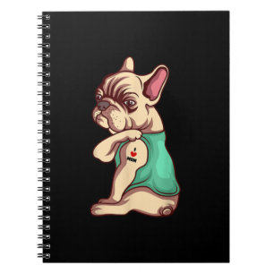 I Liebe Mama Tattoo Lover Funny French Bulldog Ges Notizblock