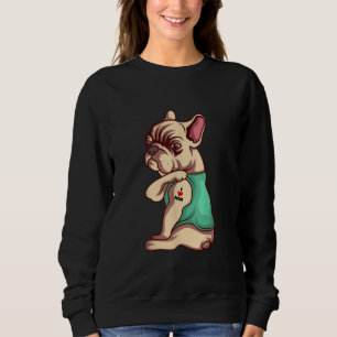 I Liebe Mama Tattoo Lover Funny French Bulldog Ges Sweatshirt