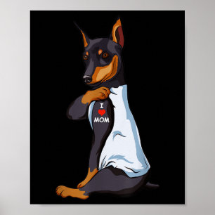 I Liebe Mama Tattoo Manchester Terrier Mama Dog Lo Poster