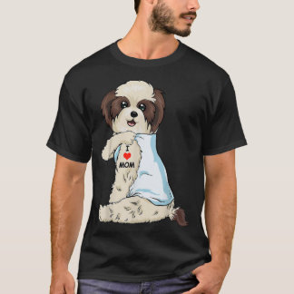 I Liebe Mama Tattoo Shih Tzu Mama Hund Lover Fraue T-Shirt