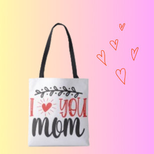 I Liebe Mama Typografie Einfach und Chic Tasche