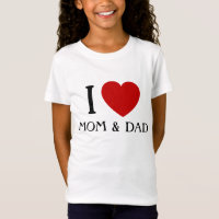 I Liebe Mama und Vater| Kinder und Baby-T - Shirt
