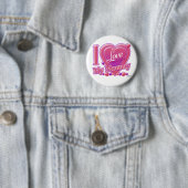 I Liebe Mami pink/lila - Herz Button (Beispiel)