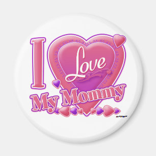 I Liebe Mami pink/lila - Herz Magnet
