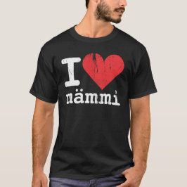 I Liebe Mämmi grundlegender dunkler T - Shirt