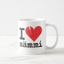 I Liebe Mämmi klassische weiße Tasse