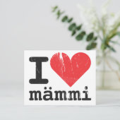 I Liebe Mämmi Postkarte (Stehend Vorderseite)