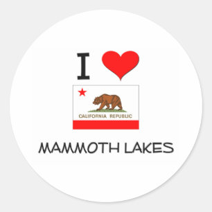 I Liebe MAMMOTH LAKES Kalifornien Runder Aufkleber