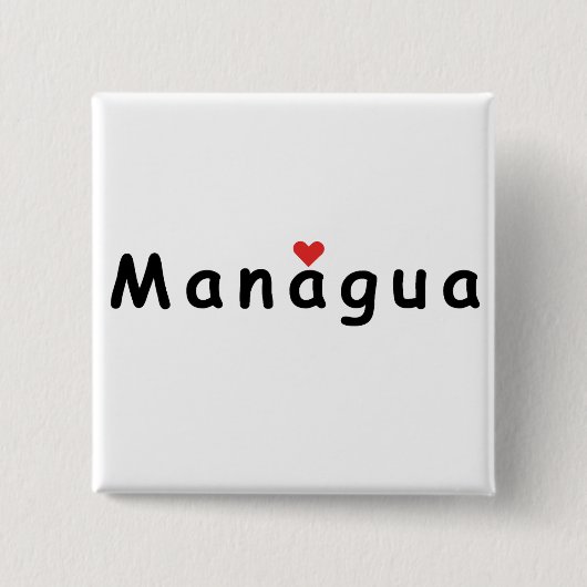 I Liebe Managua Button (Vorderseite)
