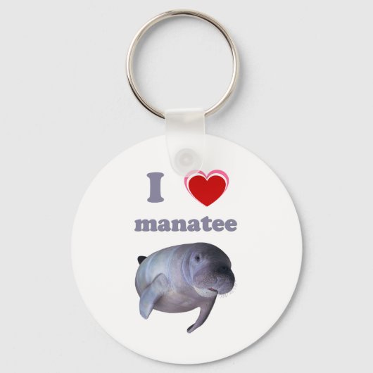 I Liebe Manatee Schlüsselanhänger (Vorderseite)