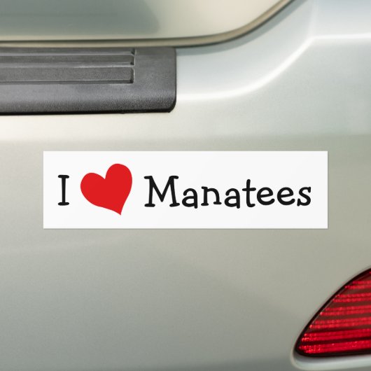 I Liebe Manatees Autoaufkleber (Auf Auto)
