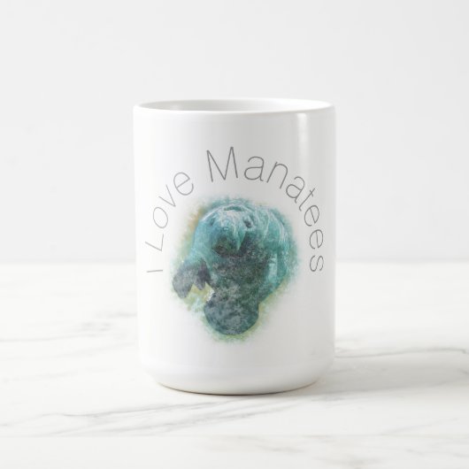 I Liebe Manatees Kaffee Tasse (Mittel)