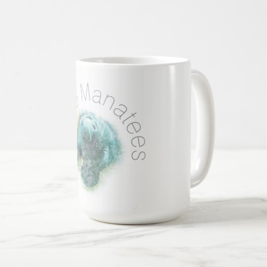 I Liebe Manatees Kaffee Tasse (VorderseiteRechts)