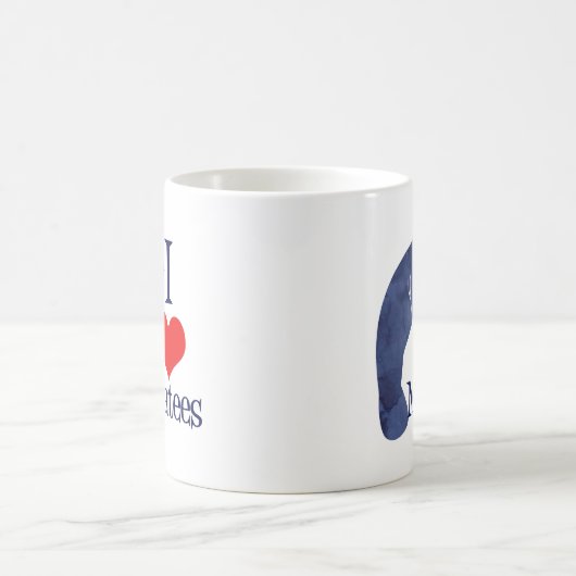 I Liebe Manatees Kaffeetasse (Mittel)