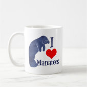 I Liebe Manatees Kaffeetasse (Links)