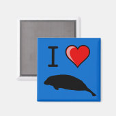 I Liebe Manatees Magnet (Vorderseite/Rückseite)