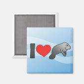 I Liebe Manatees Magnet (Vorderseite/Rückseite)