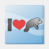 I Liebe Manatees Magnet (Vorne)