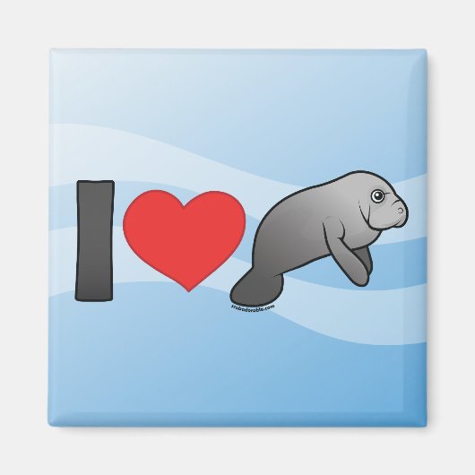 I Liebe Manatees Magnet (Vorne)