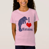 I Liebe Manatees Niedlich Beach Kids T-Shirt (Vorderseite)