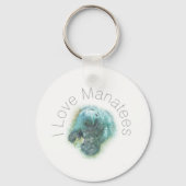 I Liebe Manatees Schlüsselanhänger (Vorderseite)